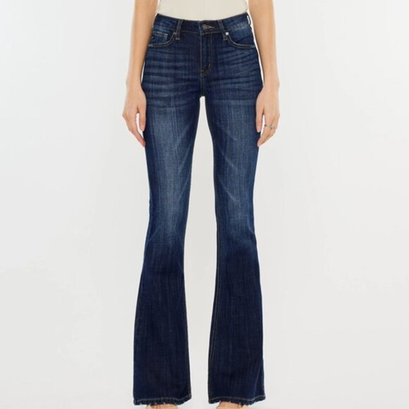 KanCan Mid Rise Flare JEANS-KC6102LOH - Picture 1 of 4